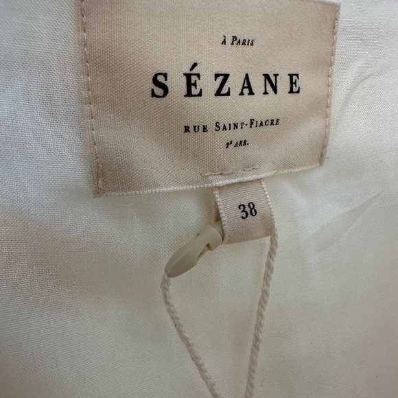 Sezane Cream Pleated Mini Sundress - Picture 8 of 8